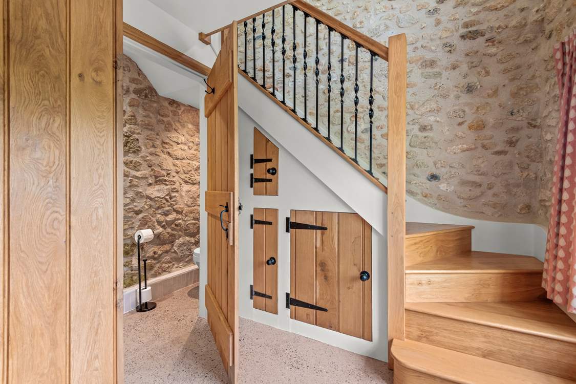 Climb the stairs to the open plan living area.