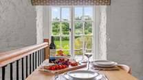 Enjoy a romantic meal in this lovely space.