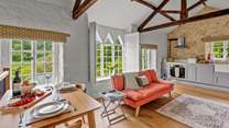 Venture upstairs to this fabulous open plan living space.