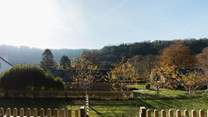 What amazing views from your fully enclosed lawn area.