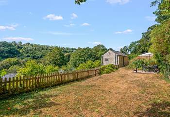 The fully enclosed lawn is perfect for letting your four-legged friends let off steam.