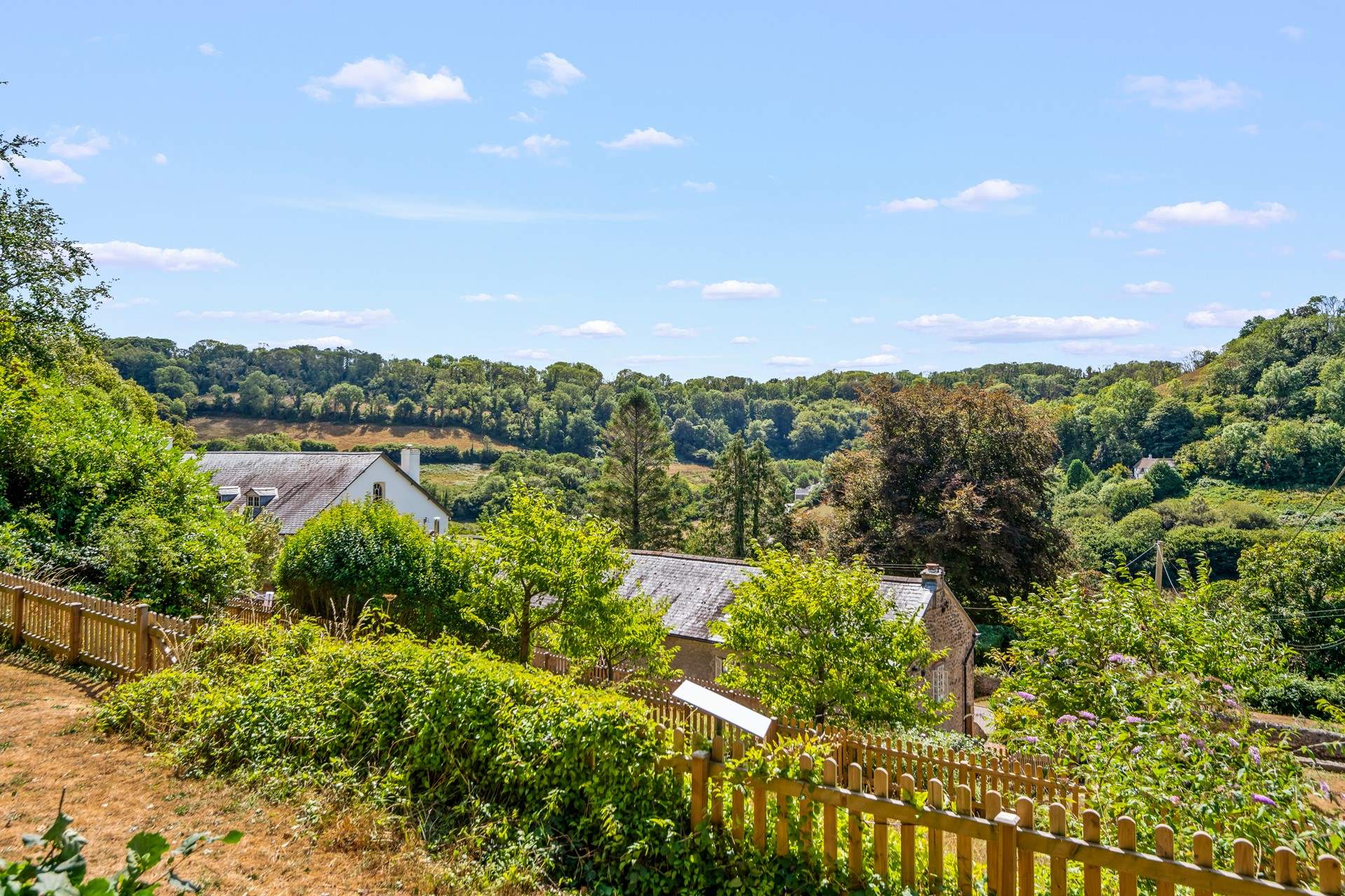What amazing views from your fully enclosed lawn area.