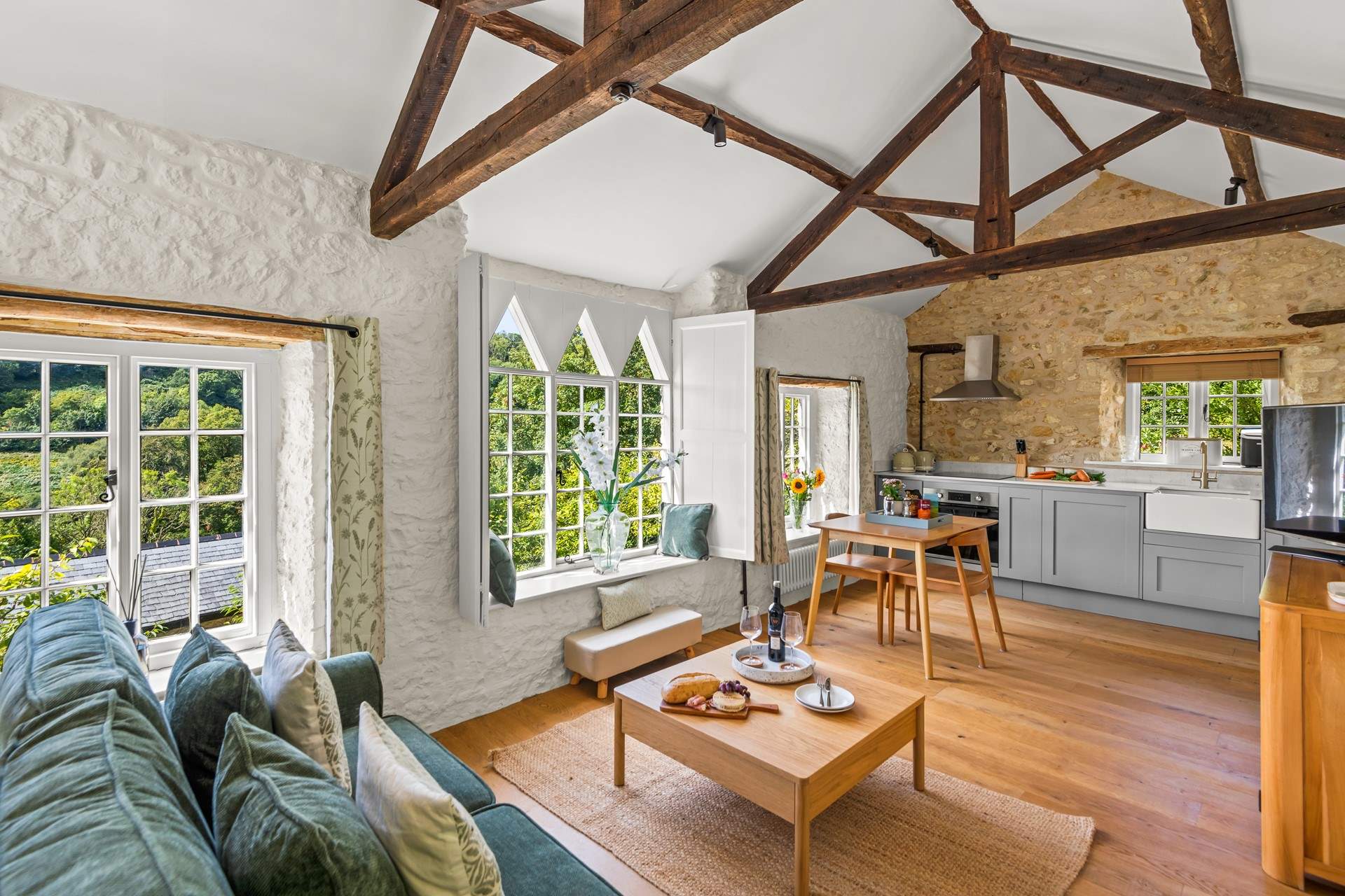 Venture upstairs to this fabulous open plan living space.