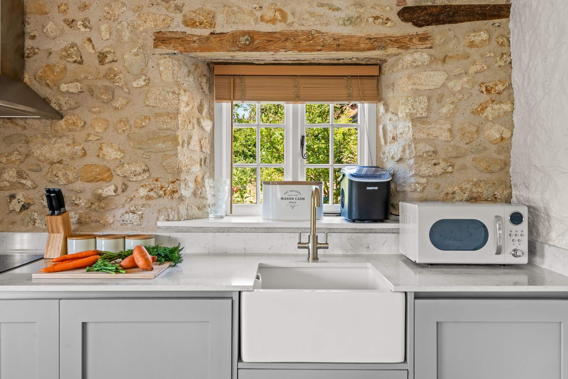 The kitchen is fully equipped for all your holiday catering needs.