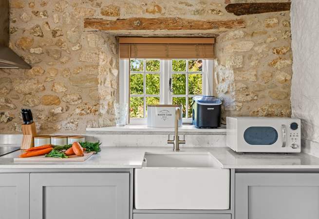 The kitchen is fully equipped for all your holiday catering needs.