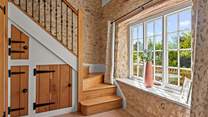 Climb the stairs to the open plan living area.