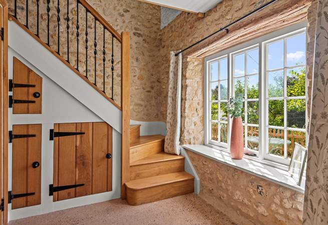 Climb the stairs to the open plan living area.