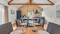 The fabulous open plan dining and kitchen area.