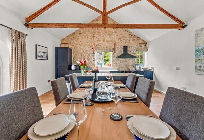 The fabulous open plan dining and kitchen area.