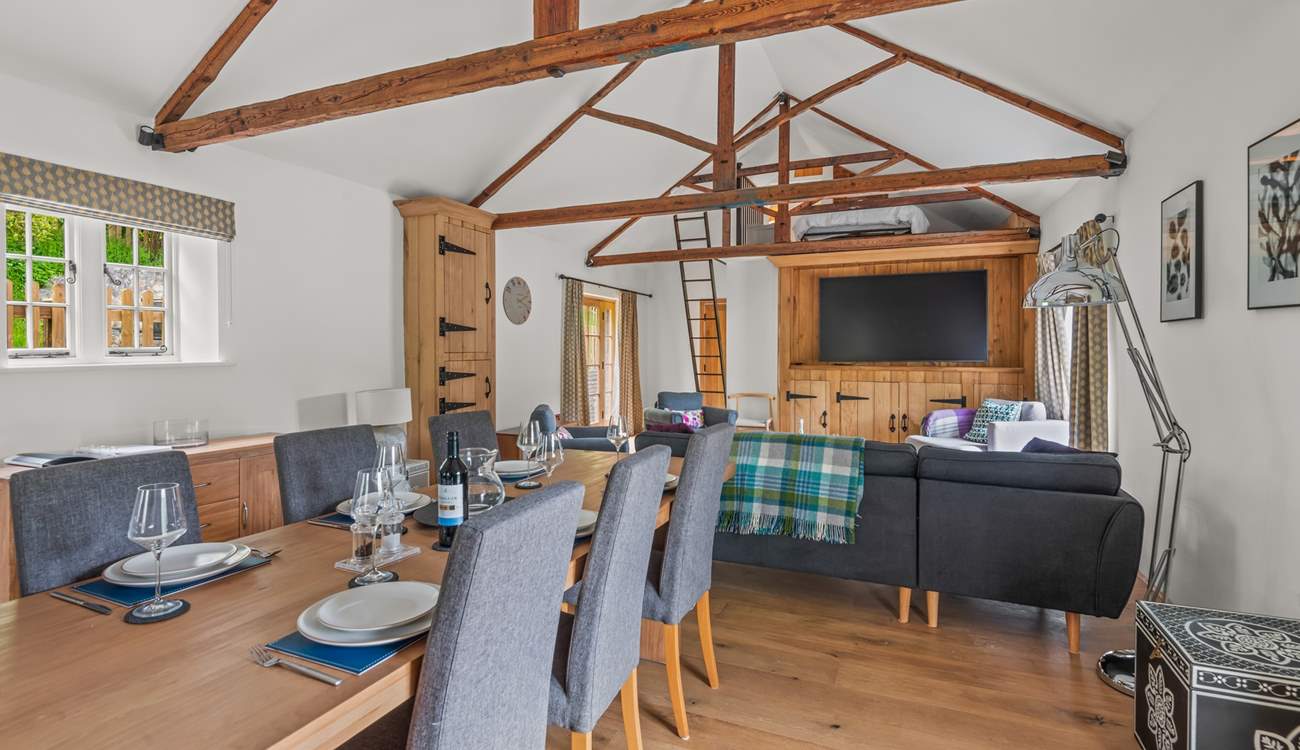 The open plan space creates such a wonderful holiday environment.