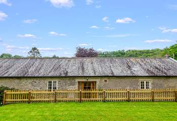 Looking back at The Coach House from the patio table. Entrance to the living-area is through the patio doors.