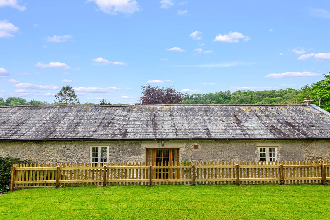 Looking back at The Coach House from the patio table. Entrance to the living-area is through the patio doors.