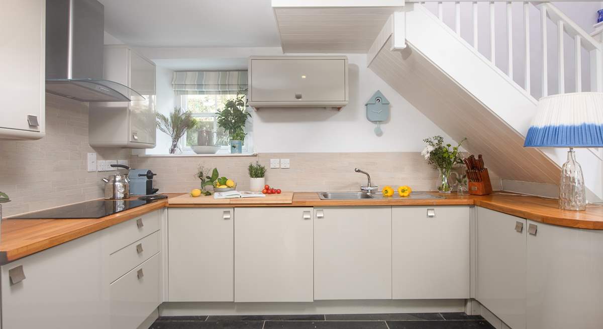 The kitchen is the heart of the cottage and fabulously appointed. 