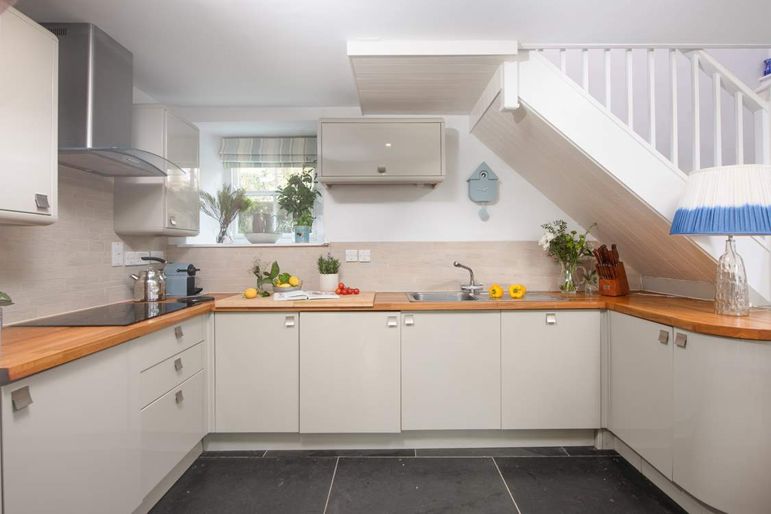 The kitchen is the heart of the cottage and fabulously appointed.