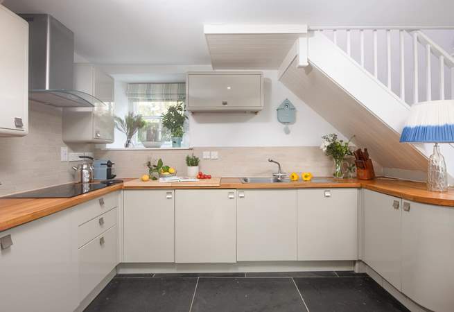 The kitchen is the heart of the cottage and fabulously appointed. 