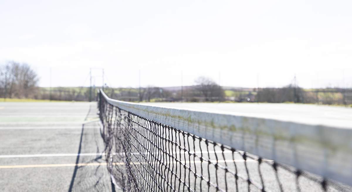 The public tennis courts at Manaccan.