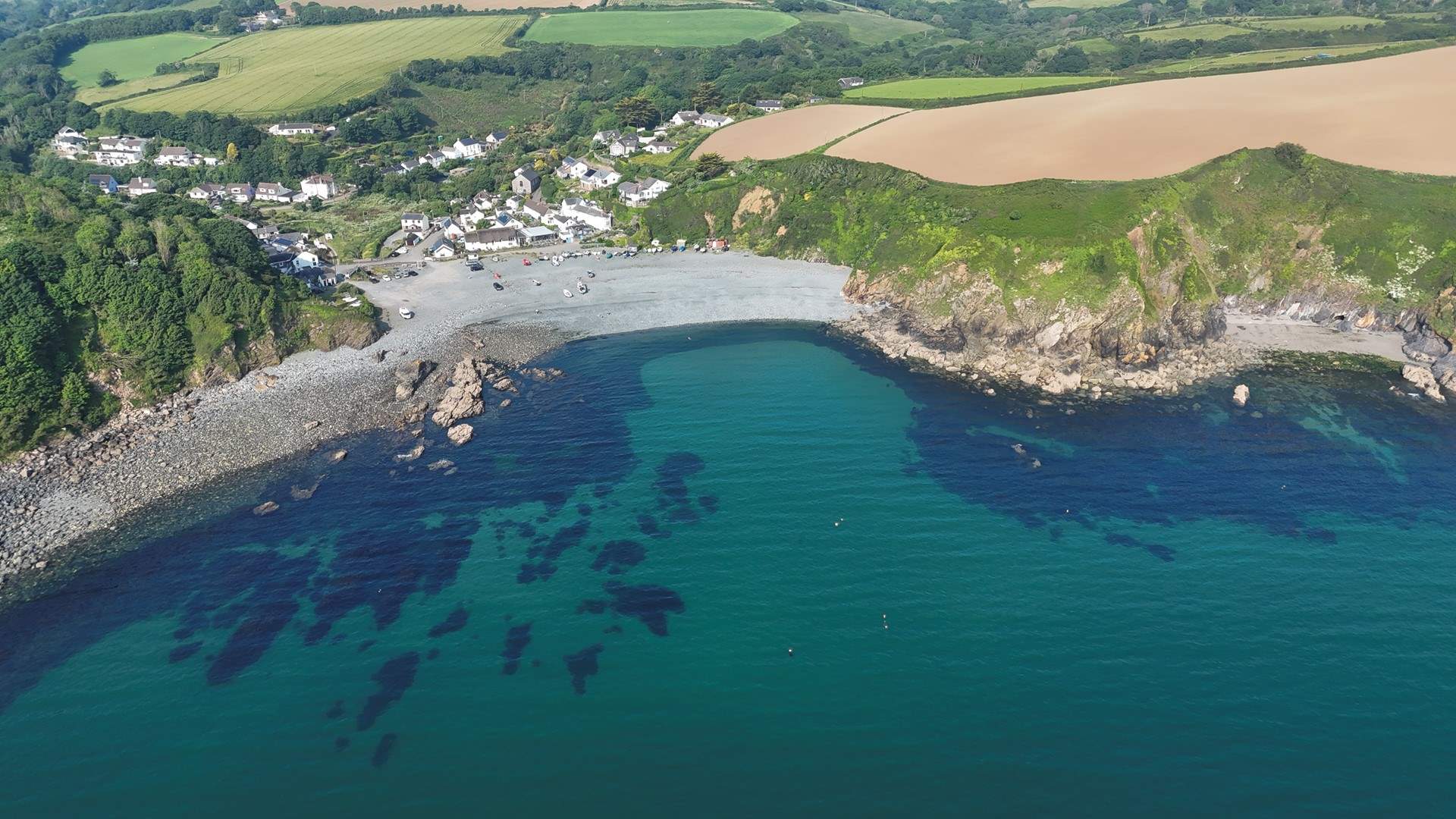 Porthallow is the midway point on the South West Coastal Path.
