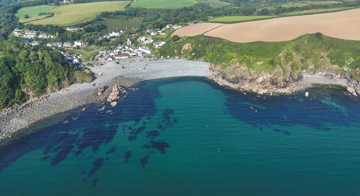 Porthallow is the midway point on the South West Coastal Path.