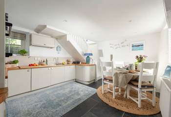 The ground floor boasts grand flagstone flooring, mined from the local quarry.