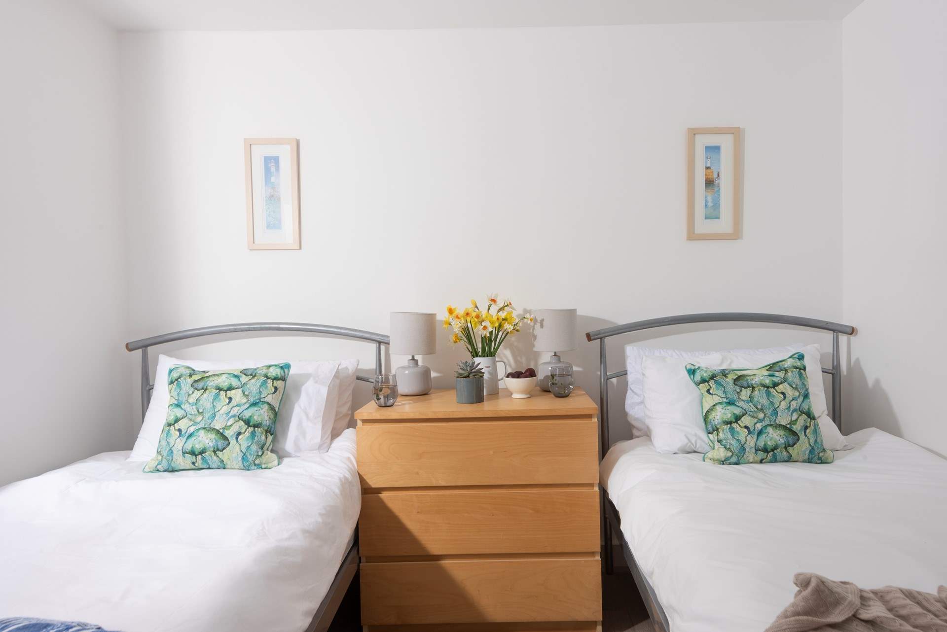 Bedroom 4 has twin beds. 