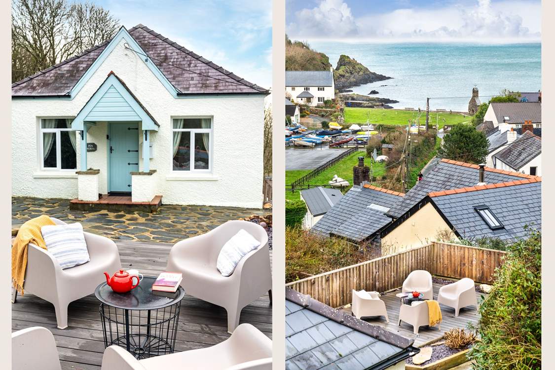 Enjoy the lovely beach and sea views from the spacious front terrace.