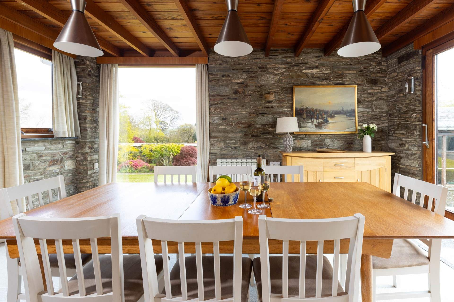 The dining room is a great space to spend family time together.