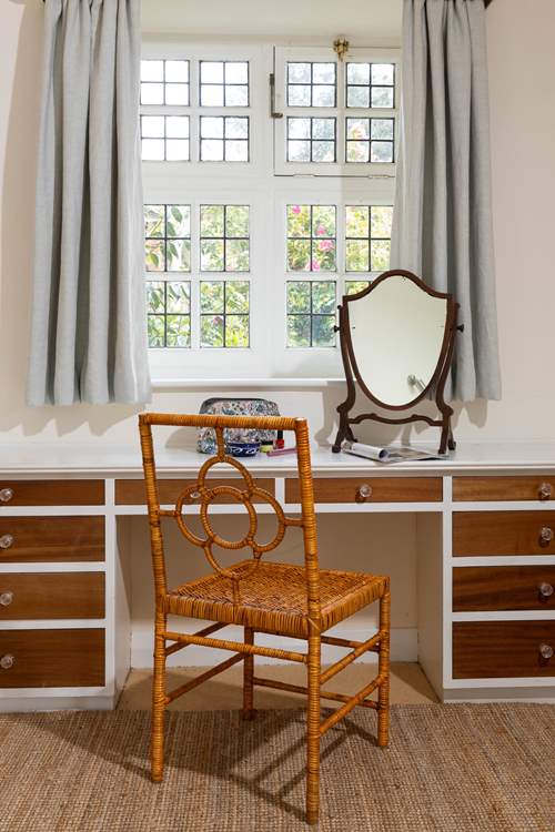 The principal bedroom has a dressing-room area, what a luxury.