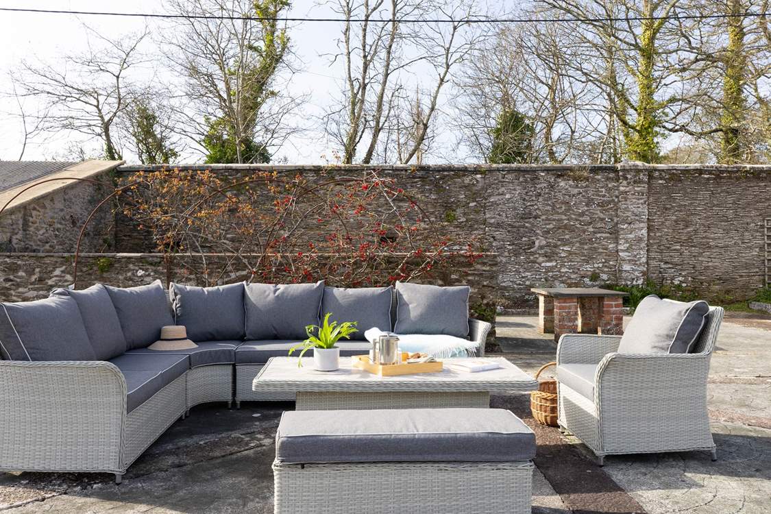 Enjoy lounging on the sofa at the end of the day in the sunshine.