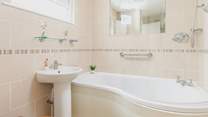 The newly refurbished bathroom on the ground floor. 