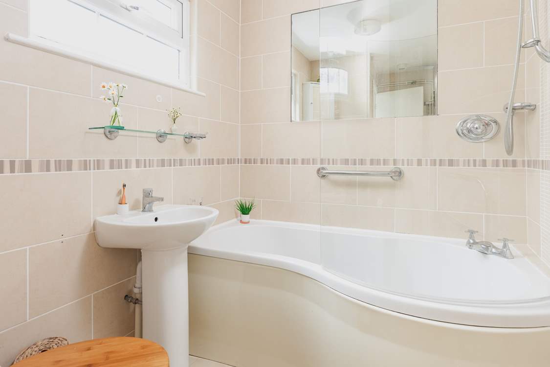 The newly refurbished bathroom on the ground floor.