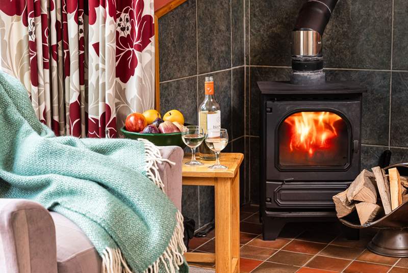 In the cooler months, fire up the wood-burner and get cosy.
