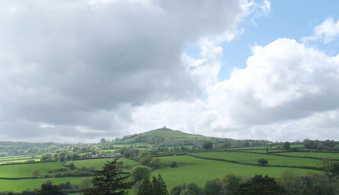 The nearby landmark of Brentor with the church perched on the top of the hill - visible for miles.