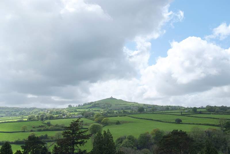 The nearby landmark of Brentor with the church perched on the top of the hill - visible for miles.