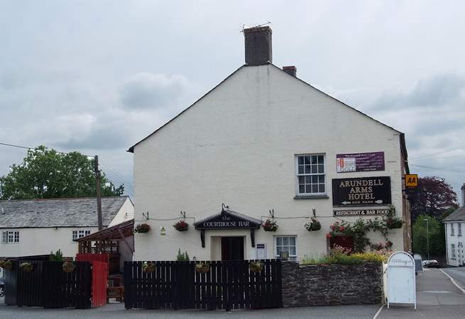 Locally known for excellent food is The Arundell Arms in the village, a bit of a hill to get to it but downhill all the way home.
