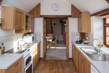Looking through to the sitting/dining-room from the kitchen.