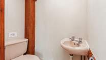 On the first floor you will find a small and compact WC and sink. 