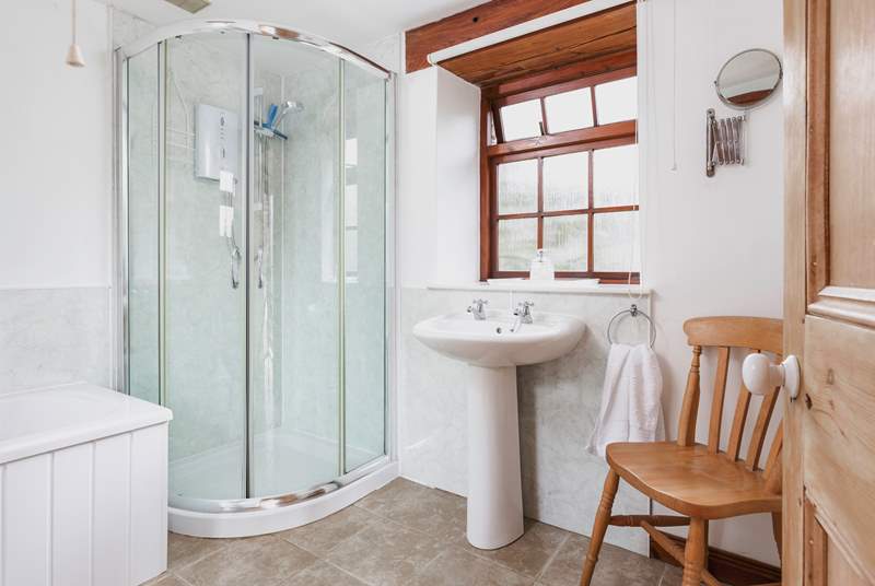 The bathroom offers a shower cubicle and bath - The best of both worlds.
