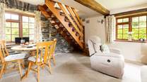 Head upstairs to discover both bedrooms.