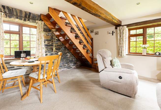 Head upstairs to discover both bedrooms.