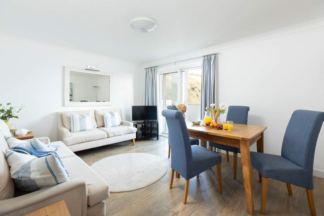 The space is very light and airy.