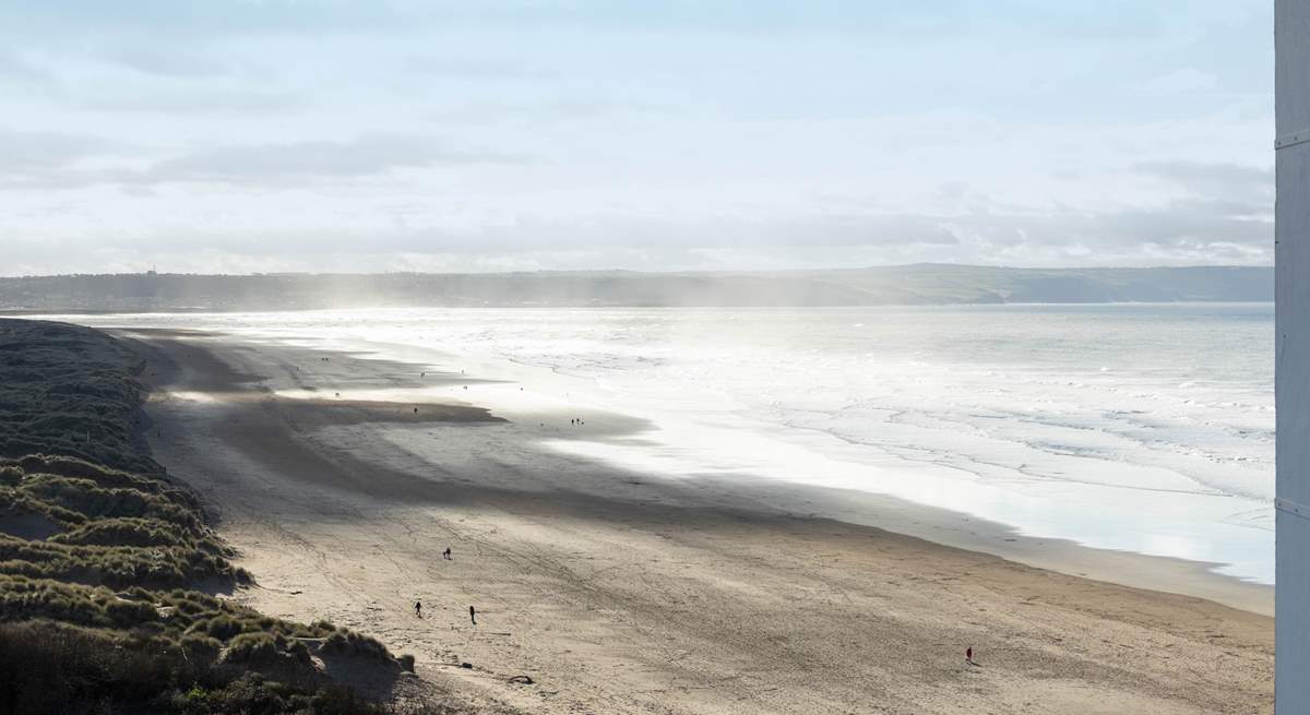 Wow! The stunning Saunton Sands is just a short stroll from your apartment.