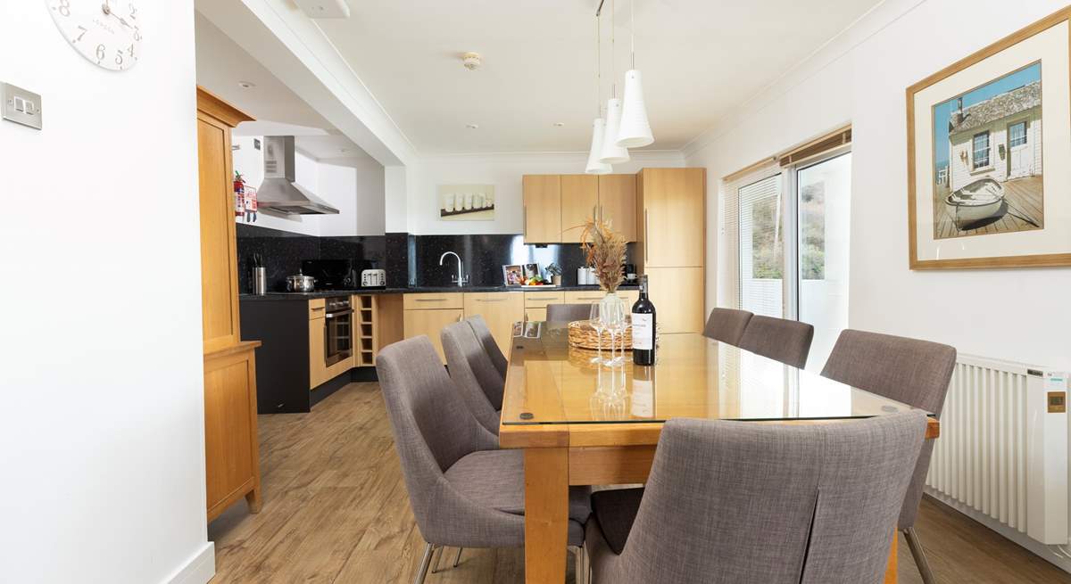 Open plan living means a light and bright room where the family can be together.