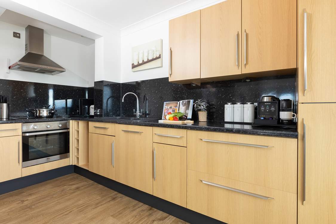 Whip up a holiday feast in the contemporary kitchen.