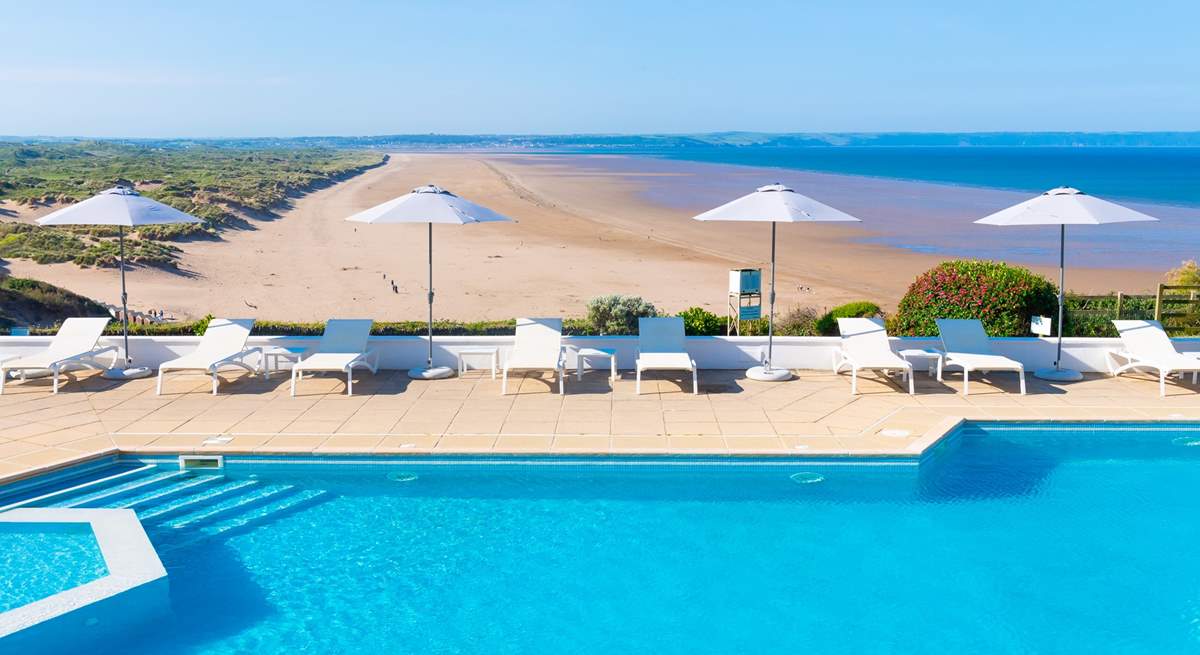 The perfect summer picture can be taken at the hotel pool during the summer.