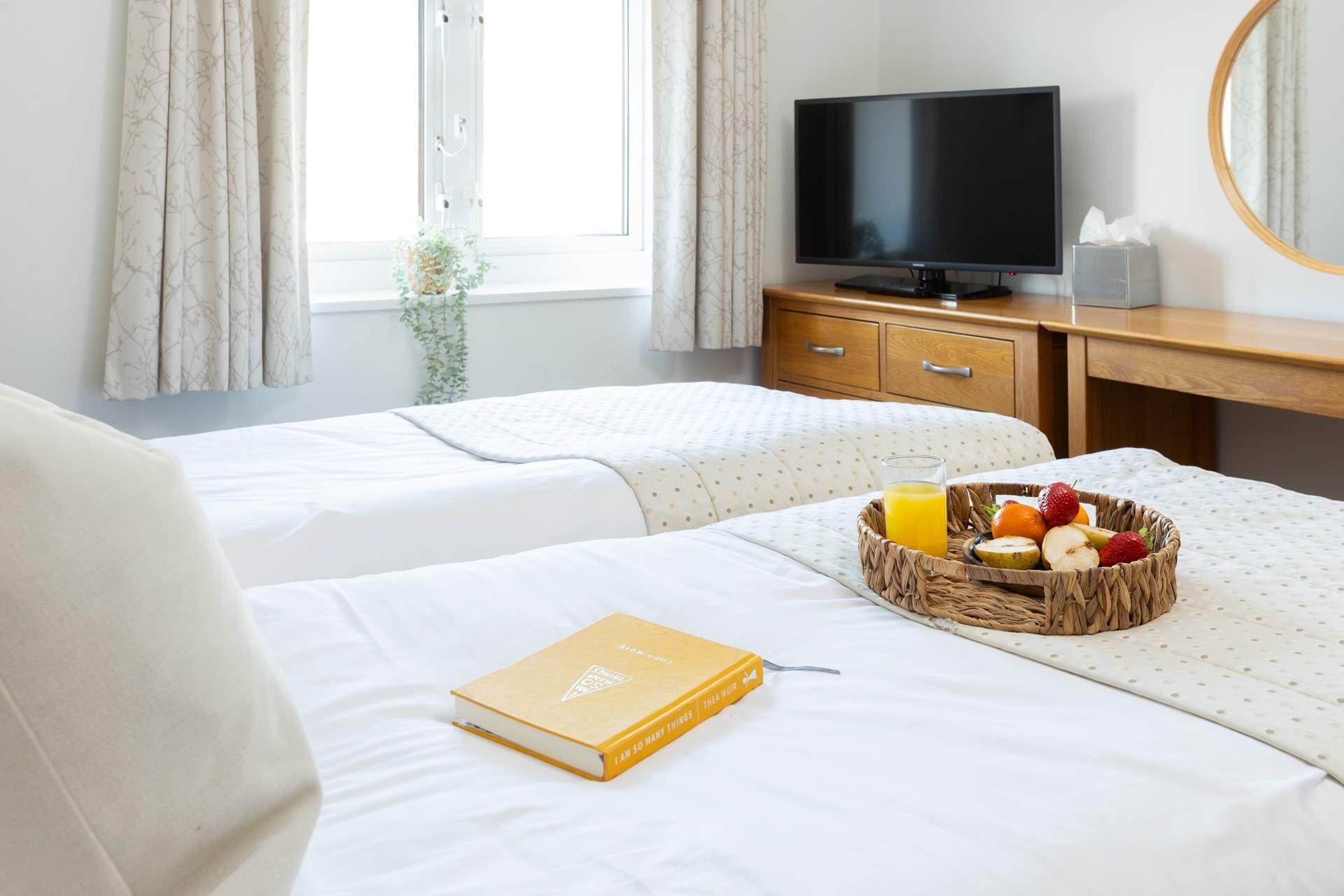 Enjoy breakfast in bed whilst indulging in a holiday read.