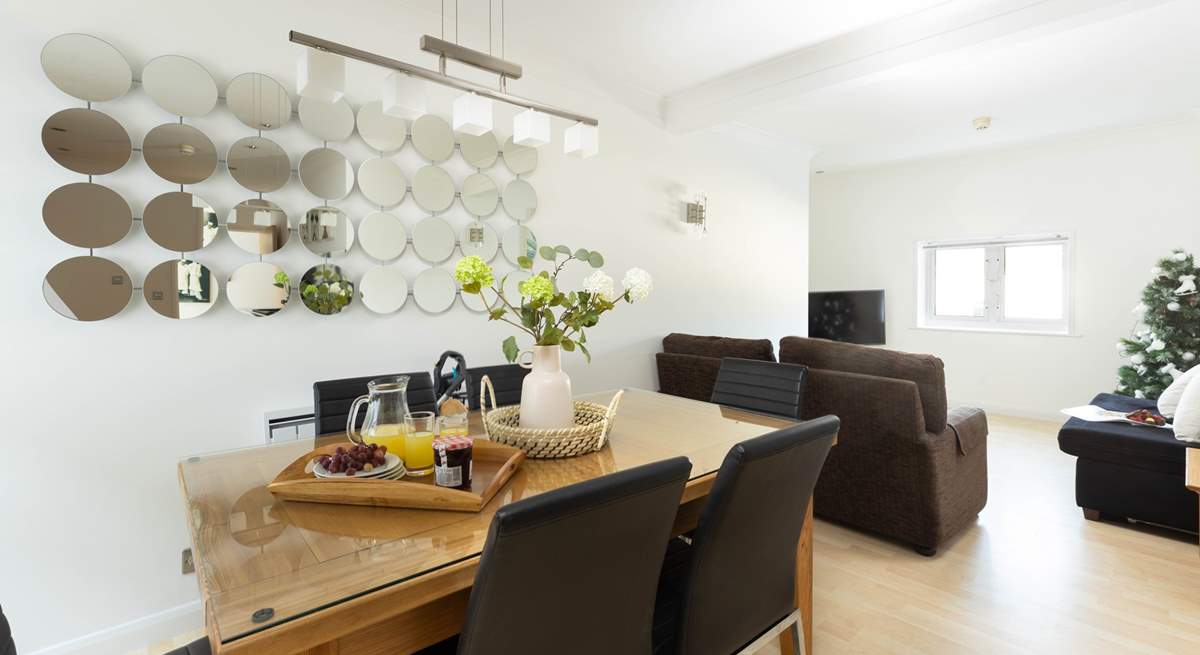 The open plan area is both bright and spacious.
