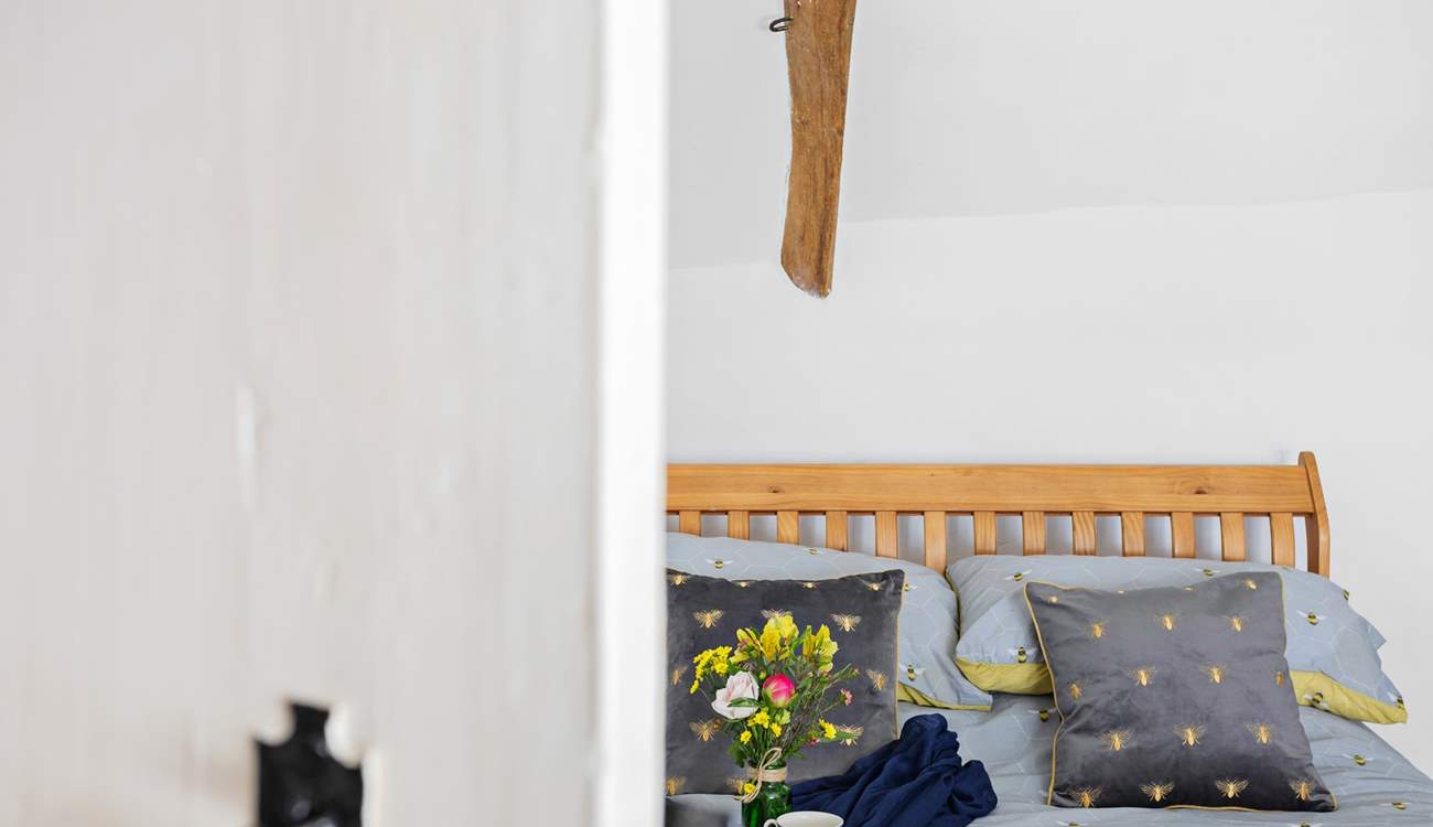 Head upstairs to find both bedrooms. 