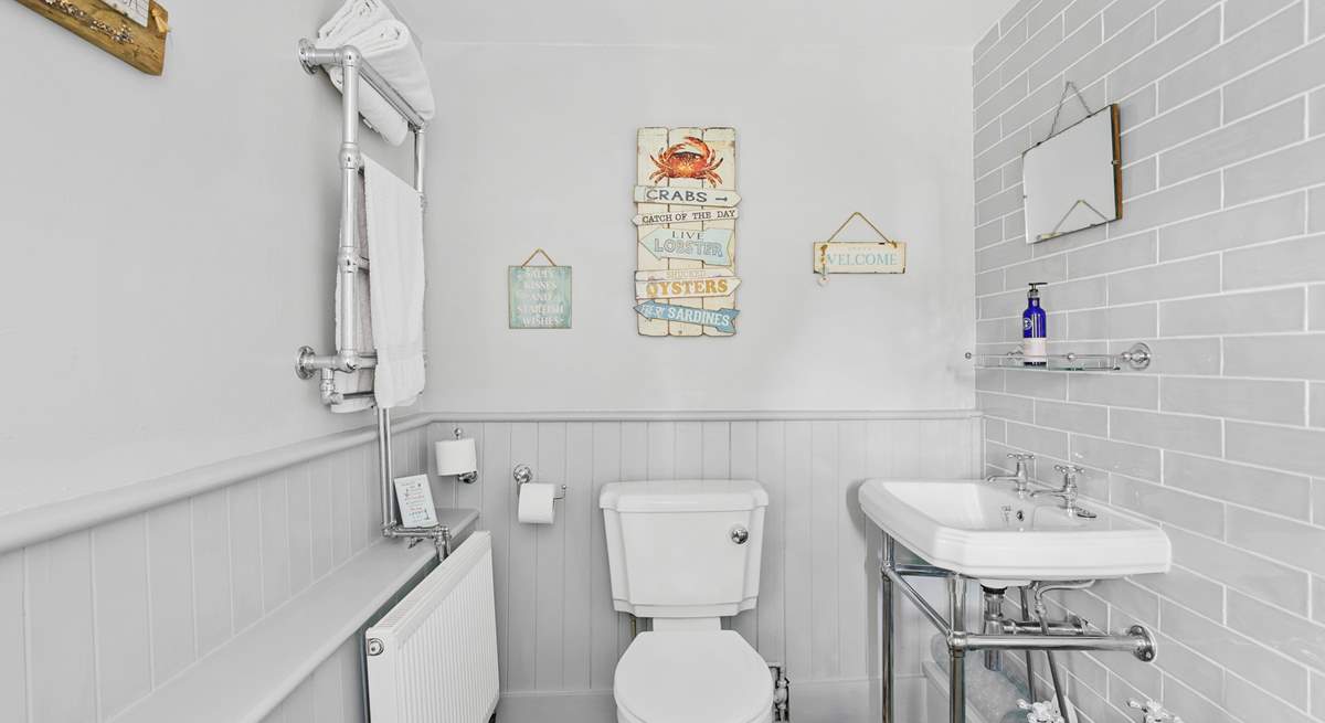 The bathroom is a joy and a great upgrade to a traditional thatched cottage.