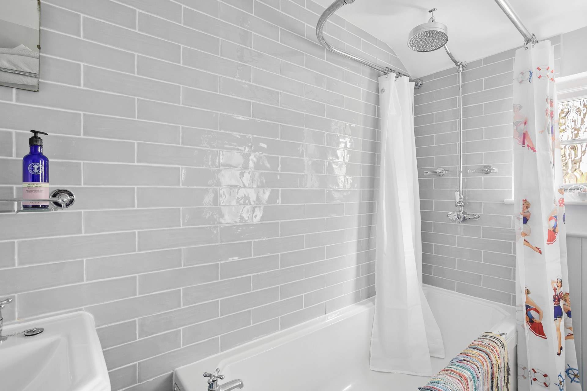 The fully fitted bathroom can be found on the ground floor off the kitchen.