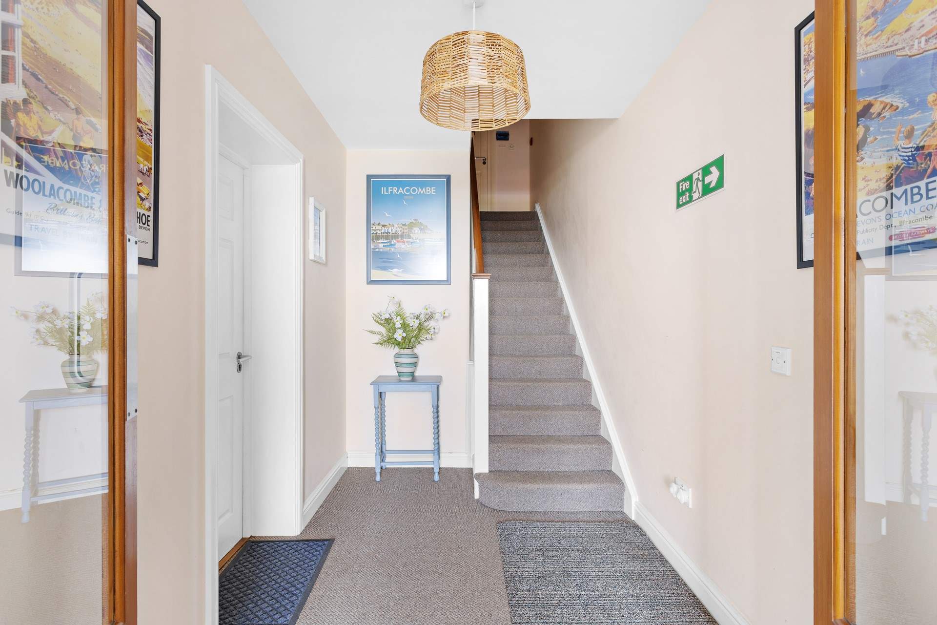 From the entrance lobby you climb to the top floor.